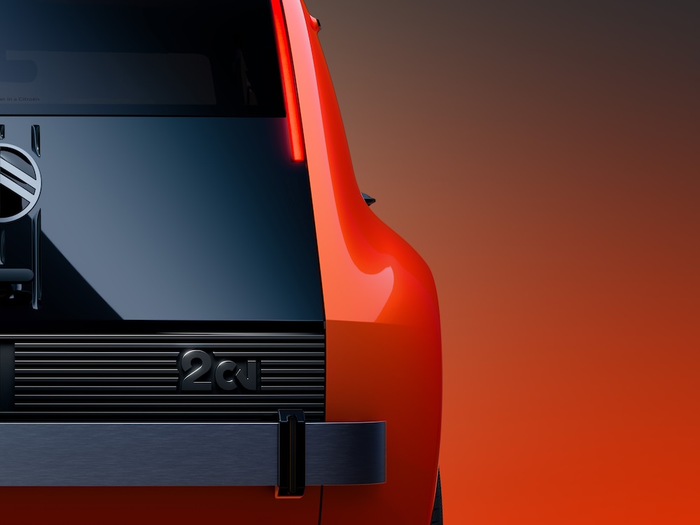 Feu arrière rouge vertical du Citroën 2CV concept
